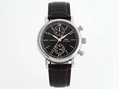 Perfect Replica IWC Portofino Black Dial Men 39MM Swiss 7750  Automatic Movement Watch